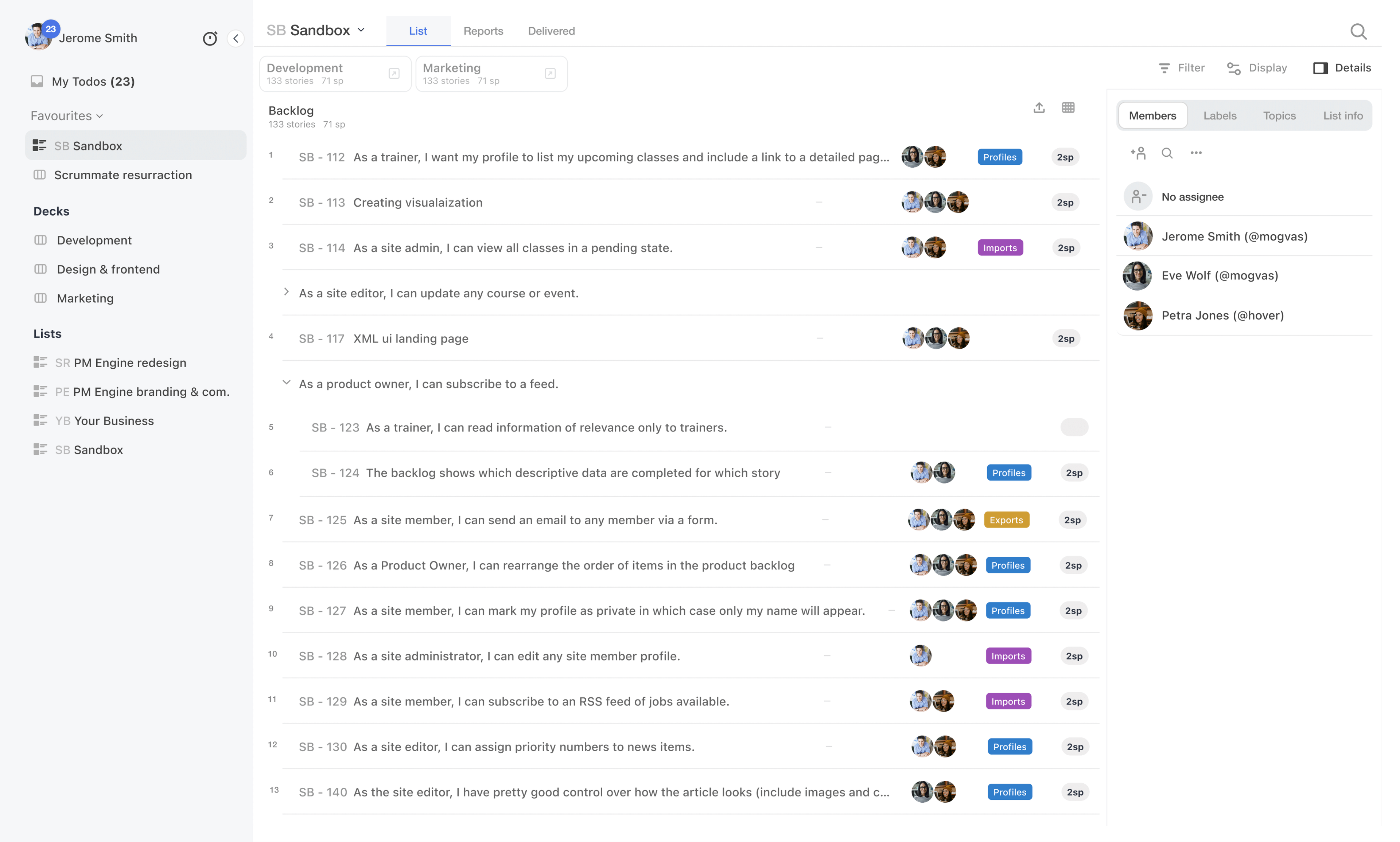 PM Engine application screenshot